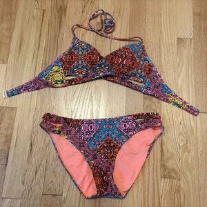 Colorful Patterned Bikini Set